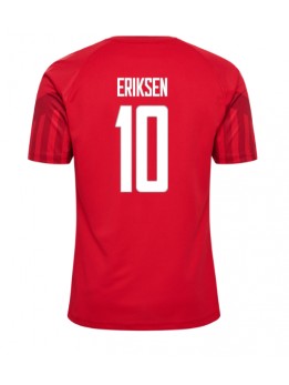 Moški Nogometna dresi replika Danska Christian Eriksen #10 Domači SP 2022 Kratek rokav